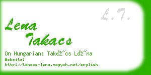 lena takacs business card